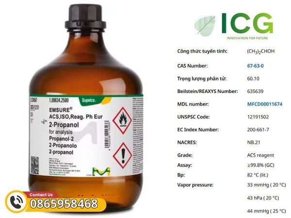 2-Propanol, for analysis EMSURE® ACS, ISO, Reag. Ph Eur