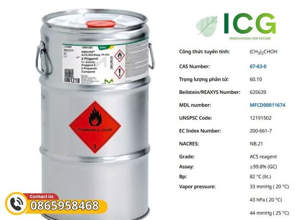 2-Propanol, for analysis EMSURE® ACS, ISO, Reag. Ph Eur