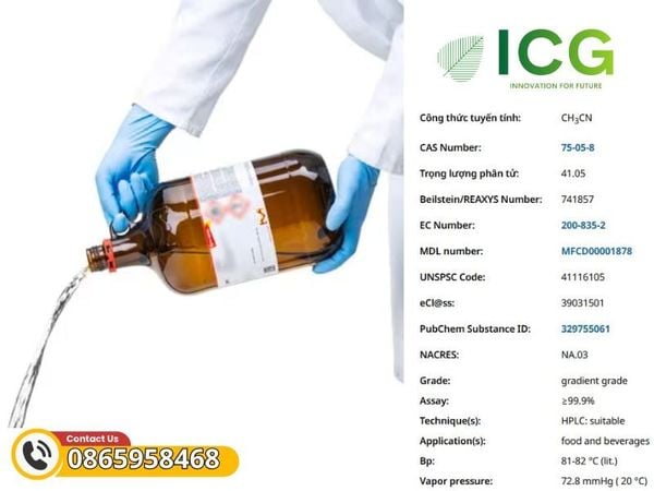 Acetonitrile ≥99.9%, Gradient Grade, suitable for HPLC