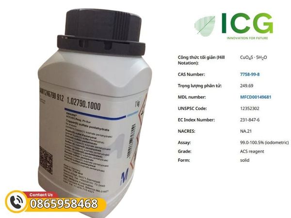 Copper(II) sulfate pentahydrate for analysis EMSURE® ACS, ISO, Reag. Ph Eur