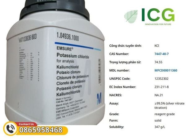 Potassium chloride for analysis EMSURE