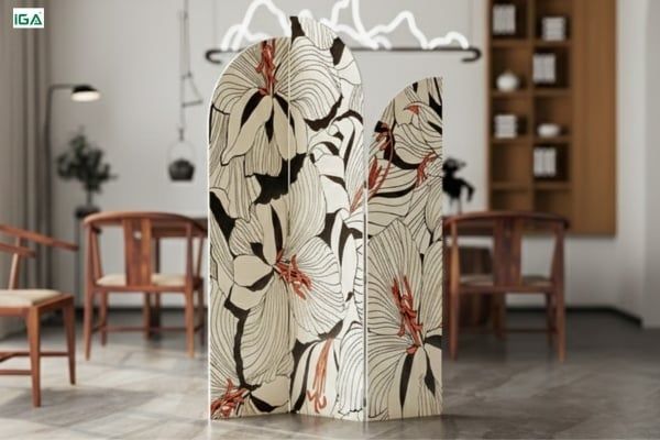 Bình phong gấp gọn thiết kế hiện đại