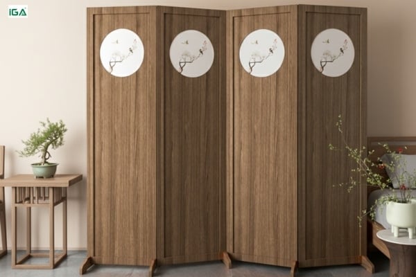 Vách ngăn gỗ công nghiệp bền chắc
