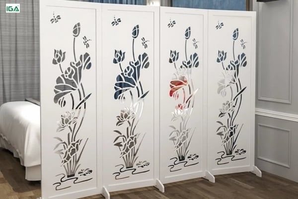 vách ngăn nhựa hoa văn