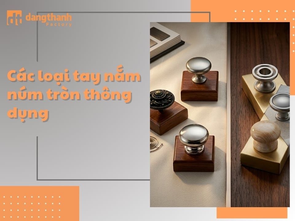 Phân loại các loại tay nắm núm tròn thông dụng hiện nay