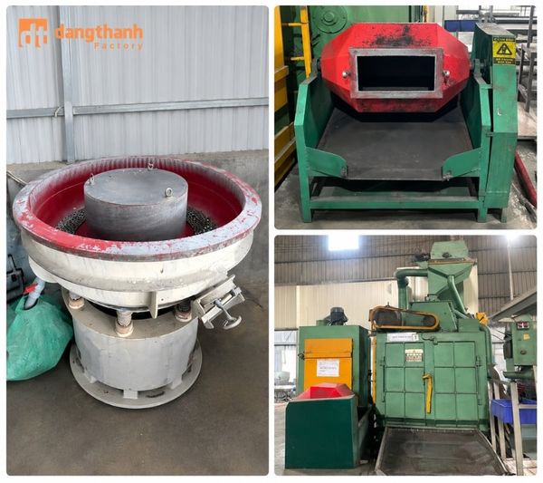 Bắn cát mài rung gia công vỏ hộp điện tử