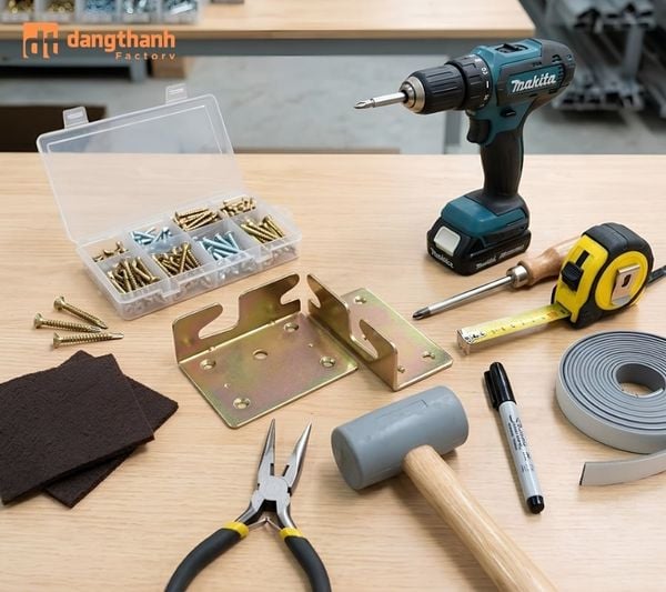 Chuẩn bị đồ xử lý giường kêu bằng pát sắt chắc chắn