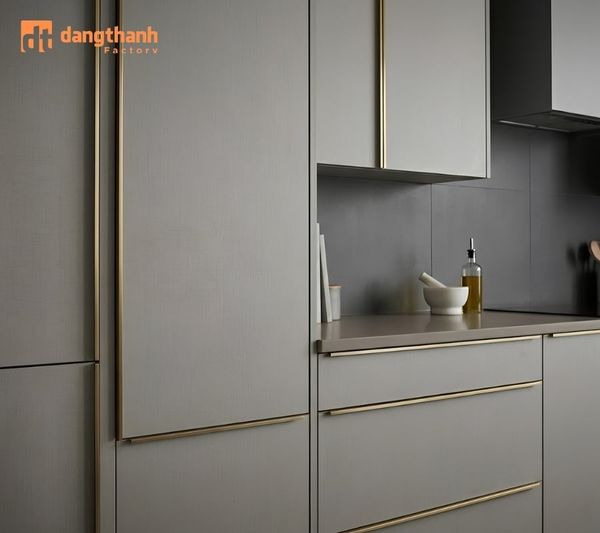 Tay nắm tủ cầm thanh dài mảnh cho nhà phố hẹp