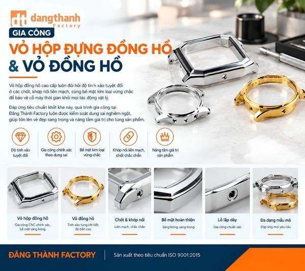 Mẫu vỏ hộp đựng đồng hồ kim loại tinh xảo