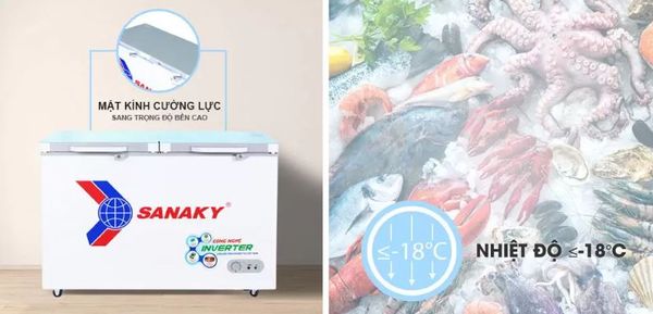 Tủ đông Sanaky Inverter VH-3699A4KD 360 lít