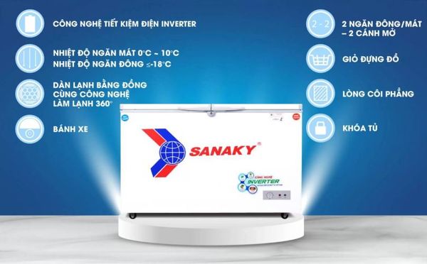 Tủ đông Inverter Sanaky VH-3699W3 360 lít