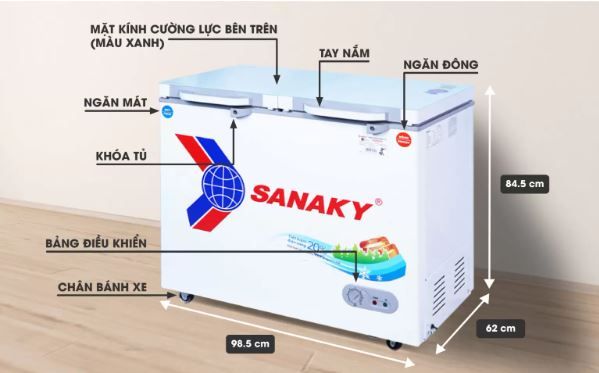 Tủ đông Sanaky VH-2599W2KD 250 lít