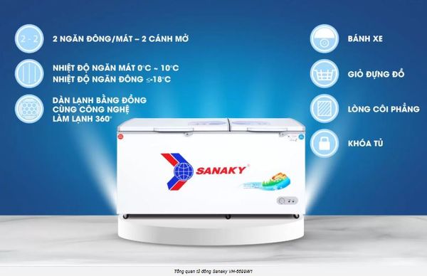 Tủ đông Sanaky VH-6699W1 660 lít