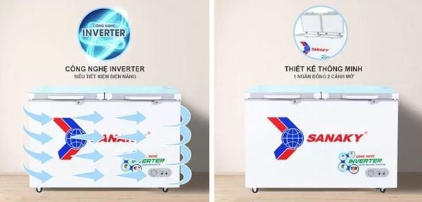 Tủ đông Sanaky Inverter VH-2599A4KD 250 lít