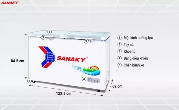 Tủ Đông Sanaky VH-4099A2KD 400 lít