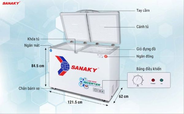 Tủ đông Inverter Sanaky VH-3699W3 360 lít