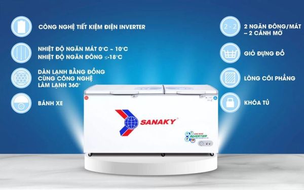 Tủ đông Inverter Sanaky VH-6699W3 660 lít