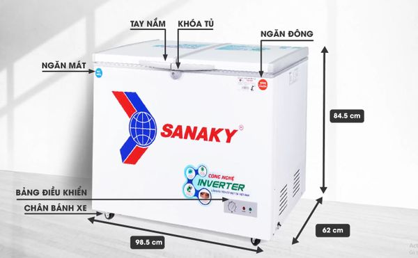 Tủ Đông Sanaky Inverter VH-2599W3 250 lít