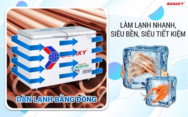 Tủ đông Inverter Sanaky VH-2899A3 280 lít