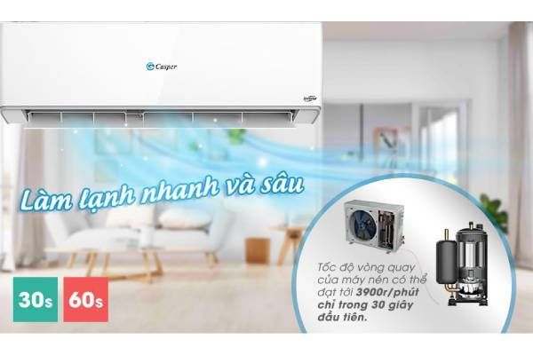 Điều Hòa Casper 12000BTU: Làm Lạnh Nhanh và sâu