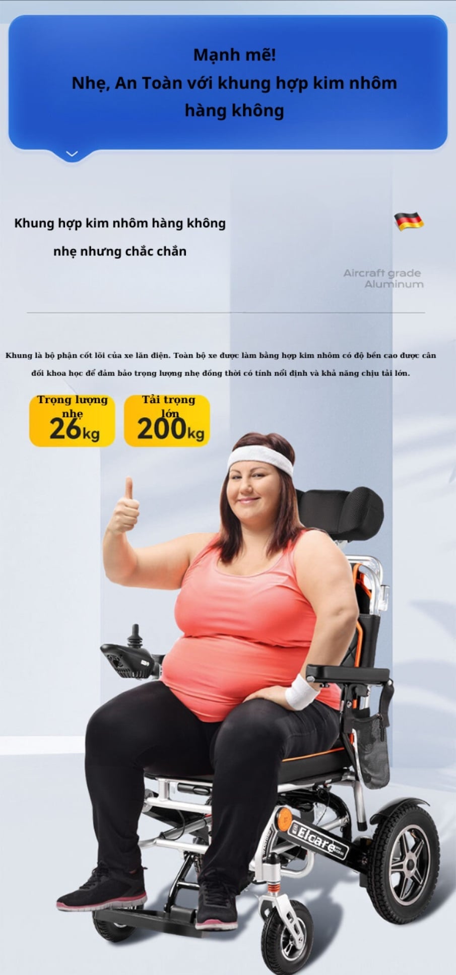 Xe lăn điện Hongye W580