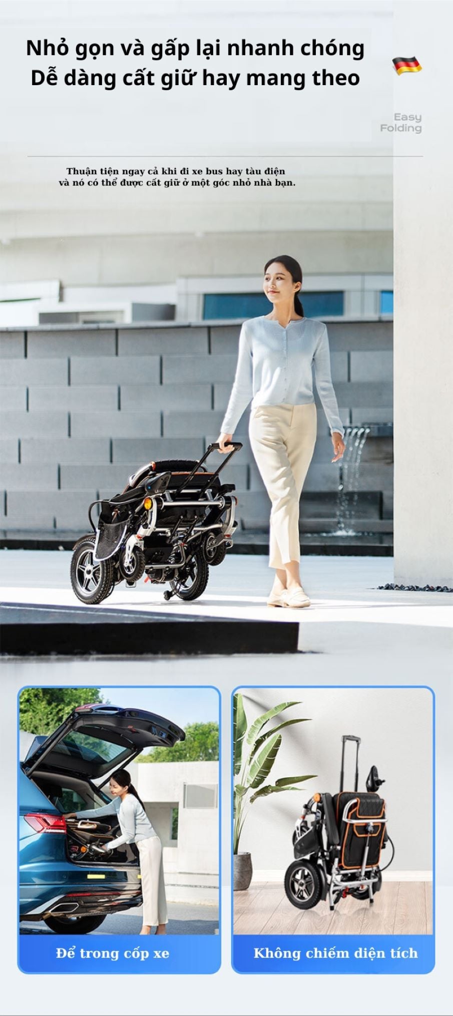 Xe lăn điện Hongye W580