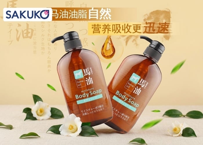 Sữa tắm mỡ ngựa Hokkaido giải pháp dưỡng ẩm chuyên sâu và dưỡng trắng cấp tốc cho làn da khô ráp