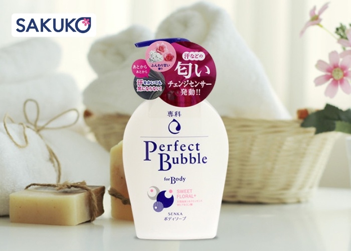 Shiseido Perfect Bubble - dòng sữa tắm trắng da cấp tốc của Nhật giúp khử mùi cơ thể và làm sáng da hiệu quả