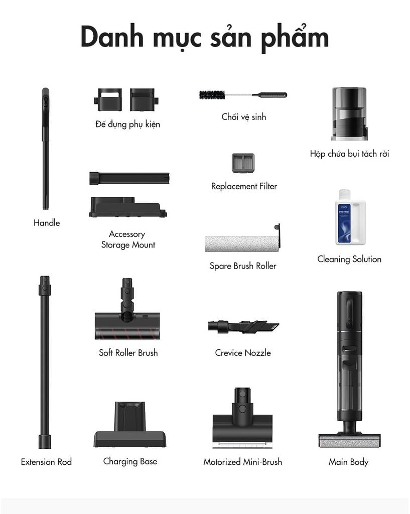 Tính năng trên Dreame H12 Dual