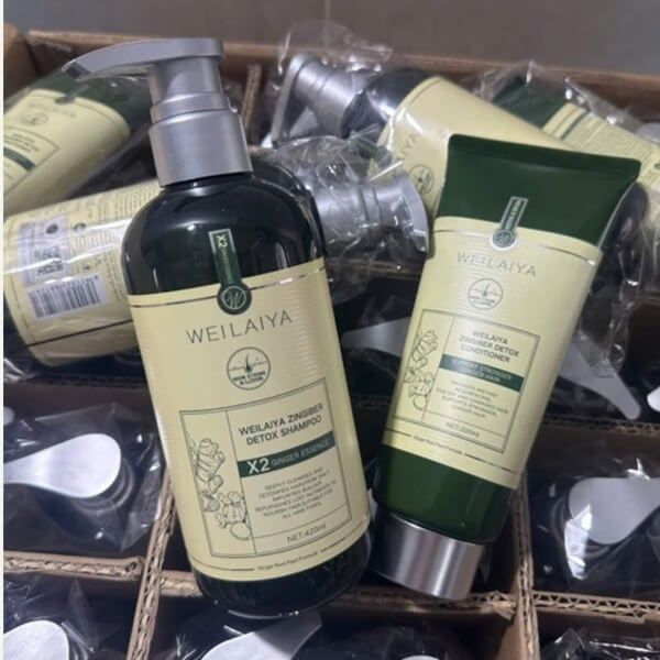 Bộ Dầu Gội Xả Gừng Detox Weilaiya 420ml + 200ml