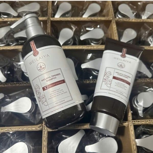 Dầu Gội Xả Gừng Thảo Mộc Weilaiya 420ml + 200ml