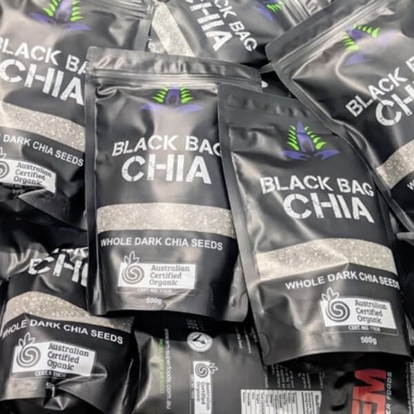 Chia Đen Black Bag Whole Dark Chia Seeds 500gr