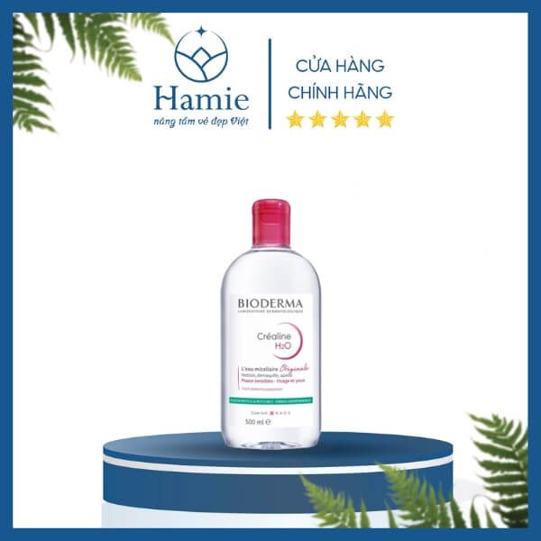nước tẩy trang bioderma màu hồng vạch xanh
