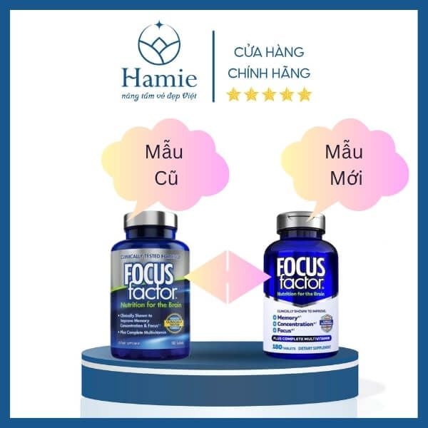 Bổ Não Focus Factor 180 Viên mẫu mới