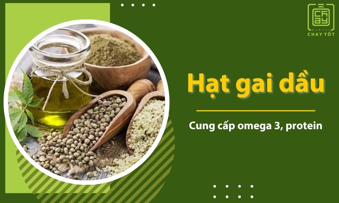 Hạt gai dầu giàu năng lượng và cân bằng dinh dưỡng