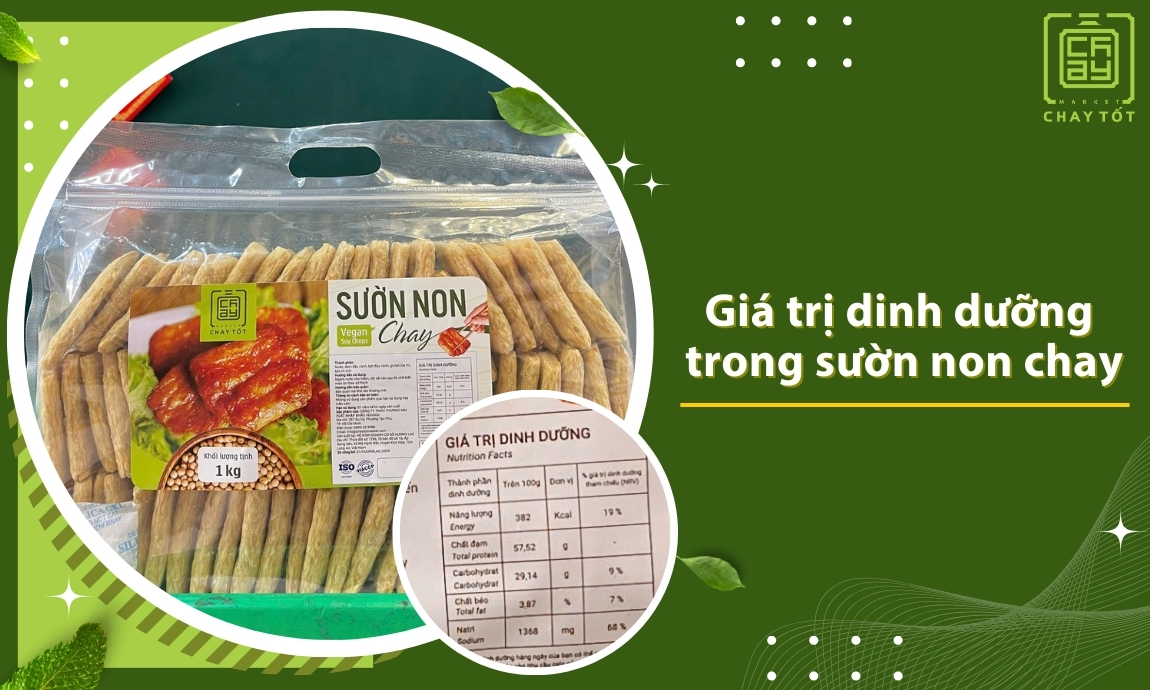 Giá trị dinh dưỡng trong sườn non chay chay tốt market