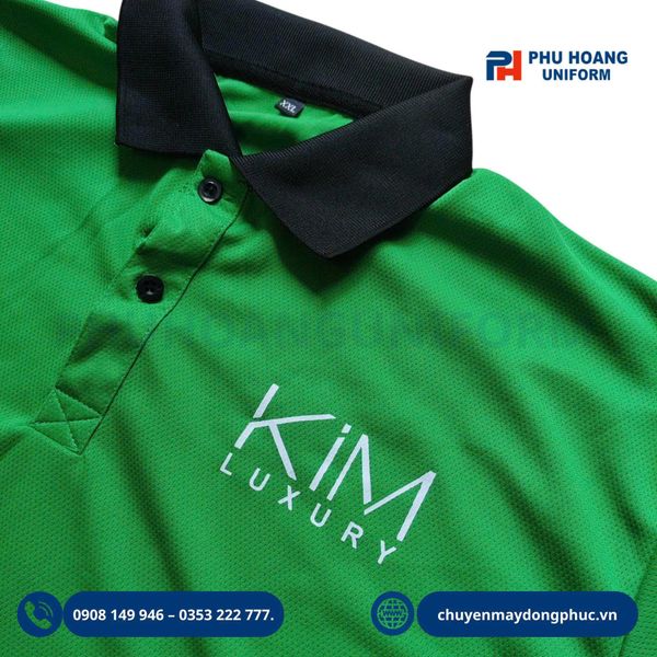 Áo Polo Tay Dài Vải Thun Mè In Thêu Logo