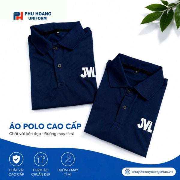 đặt may áo thun đồng phục áo polo xanh navy