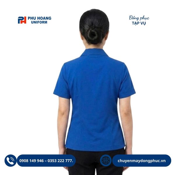 Áo Tạp Vụ Buồng Phòng Thêu Logo