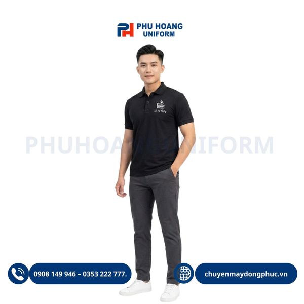 Áo Thun Cổ Tròn, Áo Polo In Logo Ngực Lưng Đẹp Chuẩn