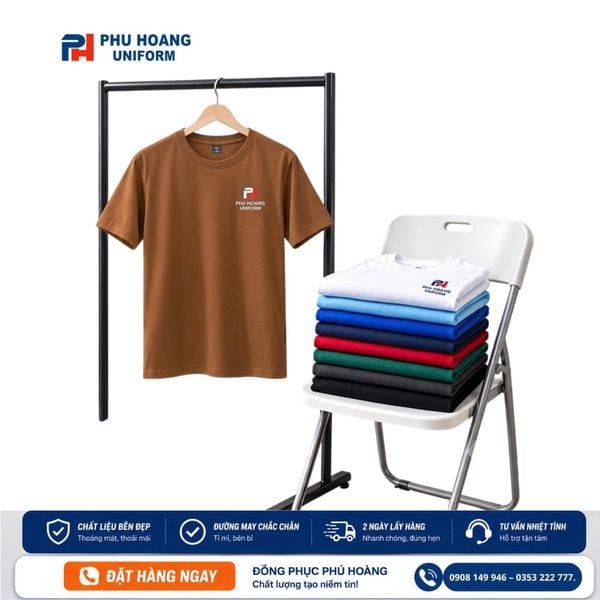 Mẫu áo thun đồng phục do Phú Hoàng sản xuất