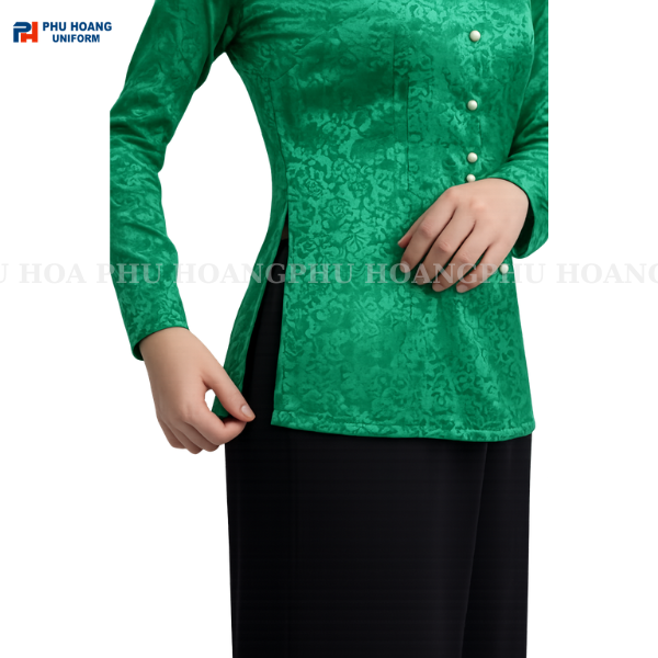 Áo bà ba gấm xanh