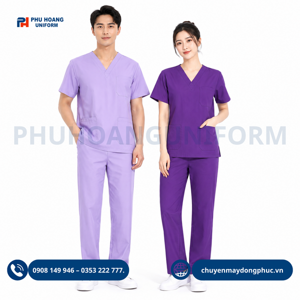 Bộ Scrub do Phú Hoàng sản xuất
