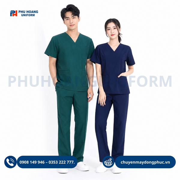 Bộ Scrub do Phú Hoàng sản xuất