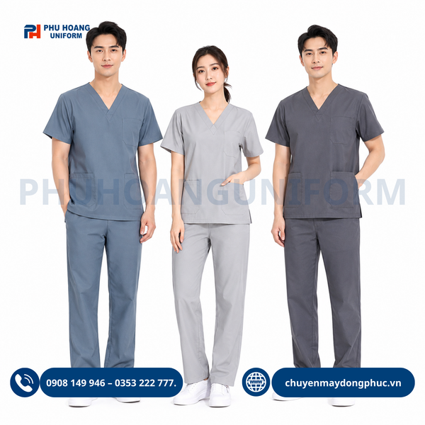 Bộ Scrub do Phú Hoàng sản xuất