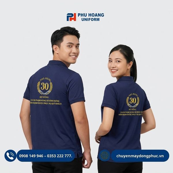 Áo Thun Polo In Logo Thương Hiệu Nhà Hàng