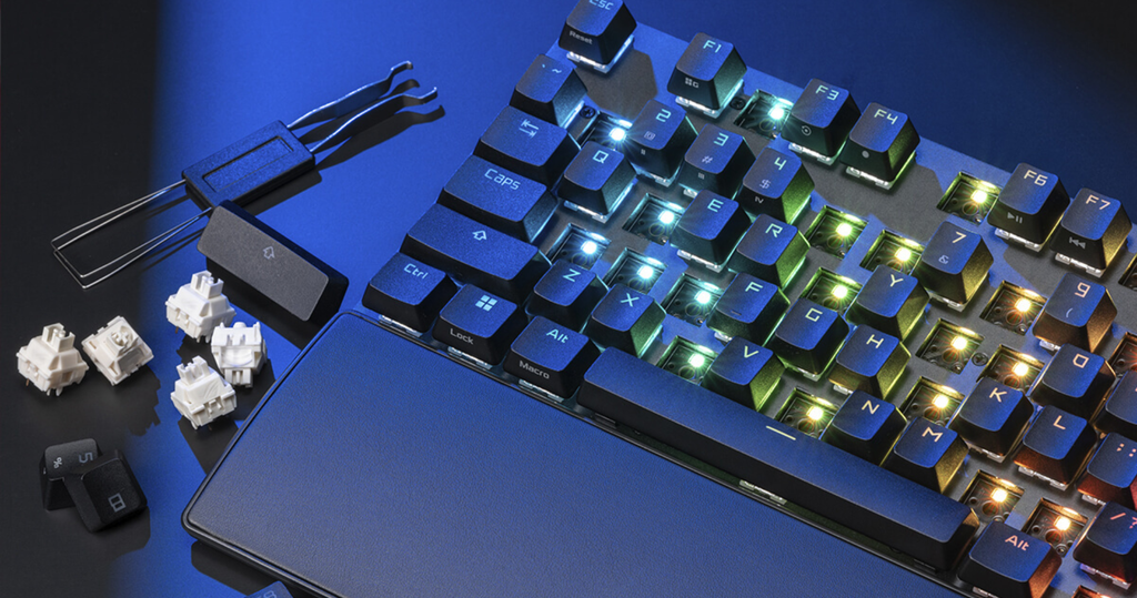 ban phim gaming asus xa14 rog strix scope ii x hot swap