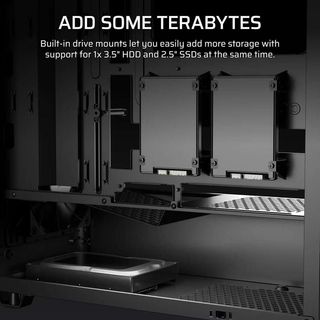 Case Corsair 3200D RS Mid-Tower (CC-9011334-WW) khe cắm