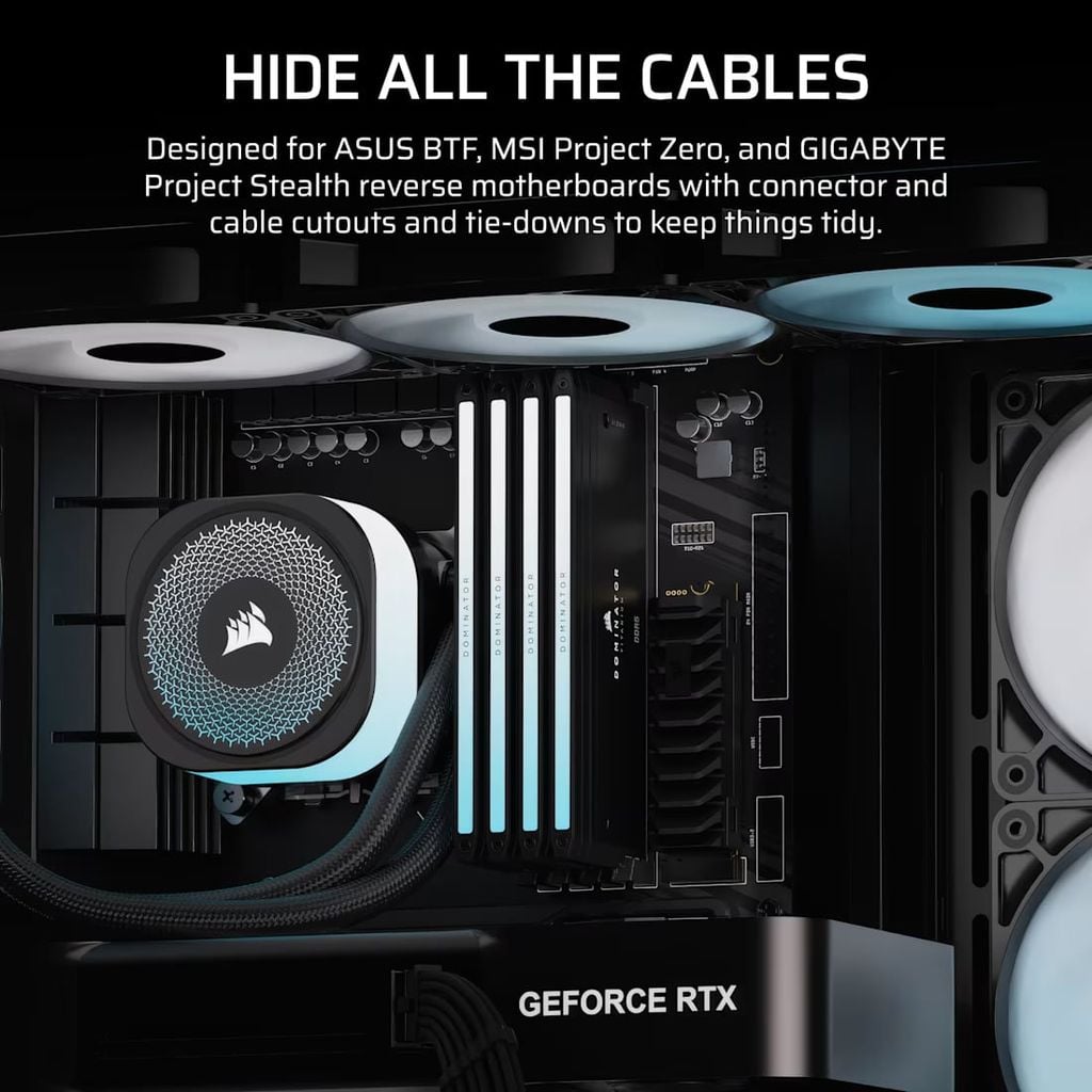 case corsair frame 4500x rs r argb panoramic cc 9011314 ww bo mạch chủ ngược