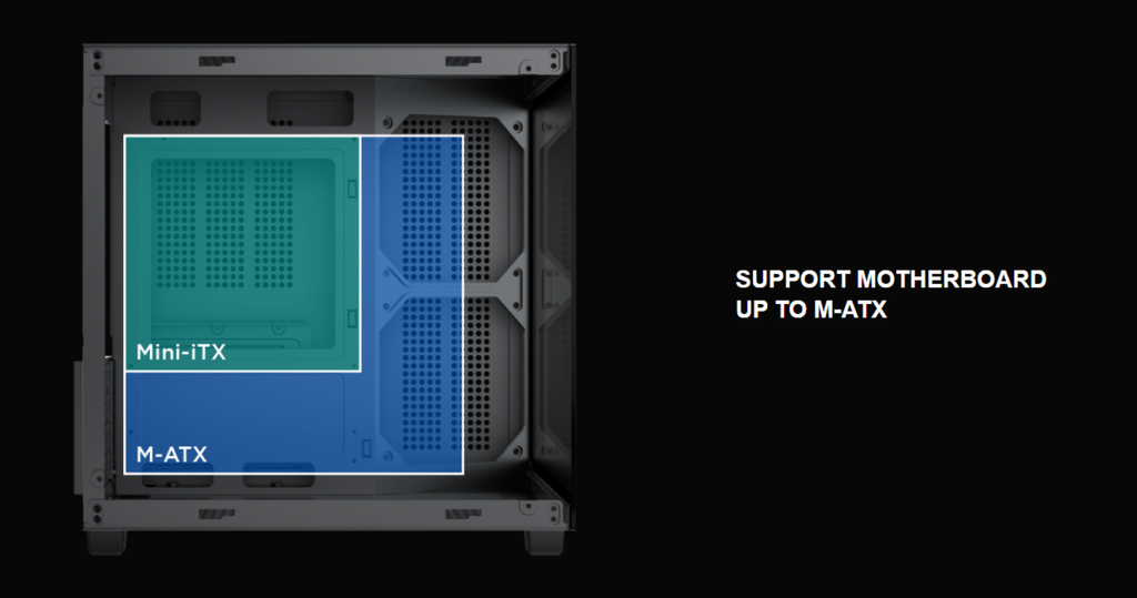 case xigmatek aqua m nano ii phù hợp với linh kiện với kích thước m atx và mini itx